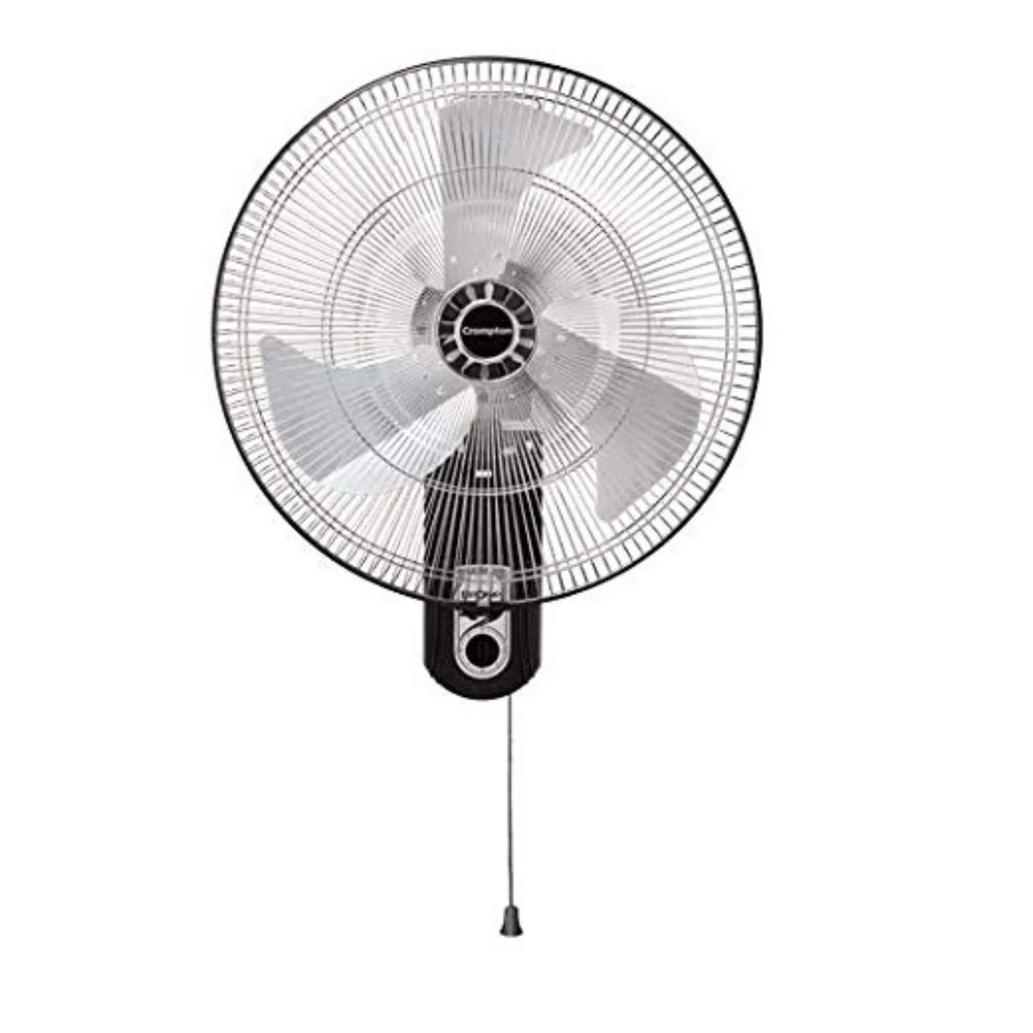 Crompton WM Sstrom 2 Wall Mounting Fan 450 mm (18"), Black, High Air Delivery, Silent Operation WMSTRM218BLK