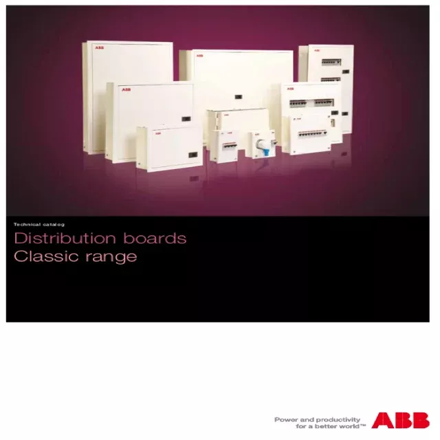 Download ABB Distribution Board Catalogue PDF