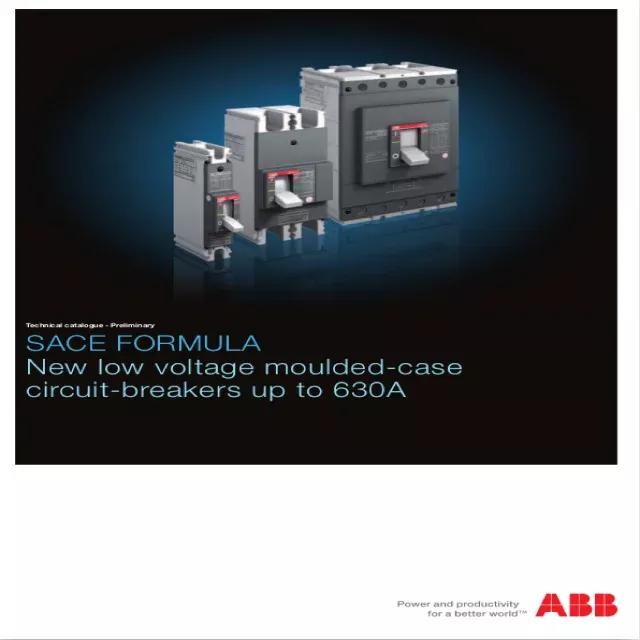 Download ABB Space Formula MCCB Catalogue PDF