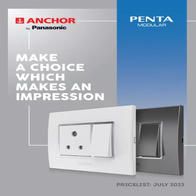 Anchor by Panasonic Penta Switches, Sockets, Fan Regulators and other Products Price List - 2023