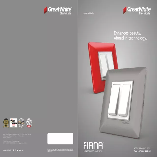 Great White Fiana Switches Price List GreatWhite Fiana Switches, Sockets & other Products Price List PDF