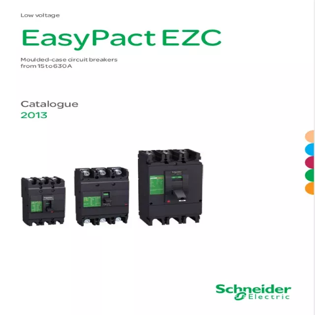 Download Schneider Electric EasyPact EZC MCCB Catalogue PDF |Eleczo.com
