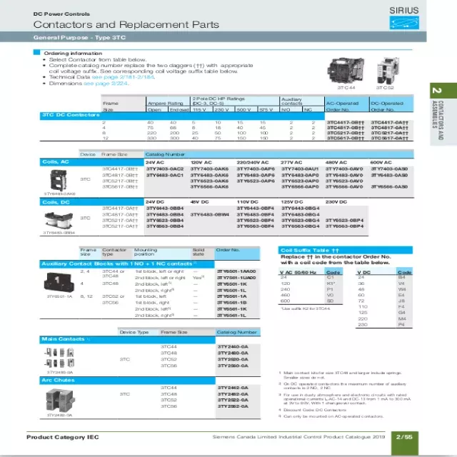 Siemens Electric Products Price List & Technical Data Sheet Catalogue