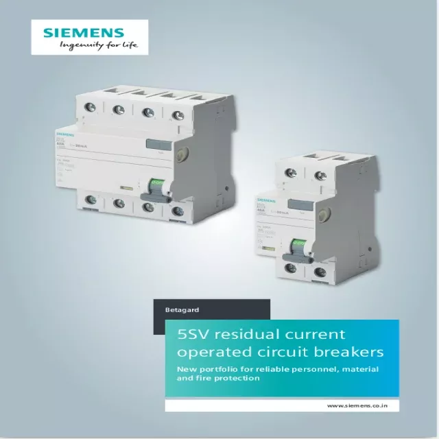 Download Siemens Betagard 5SV RCCB Catalogue PDF |Eleczo.com