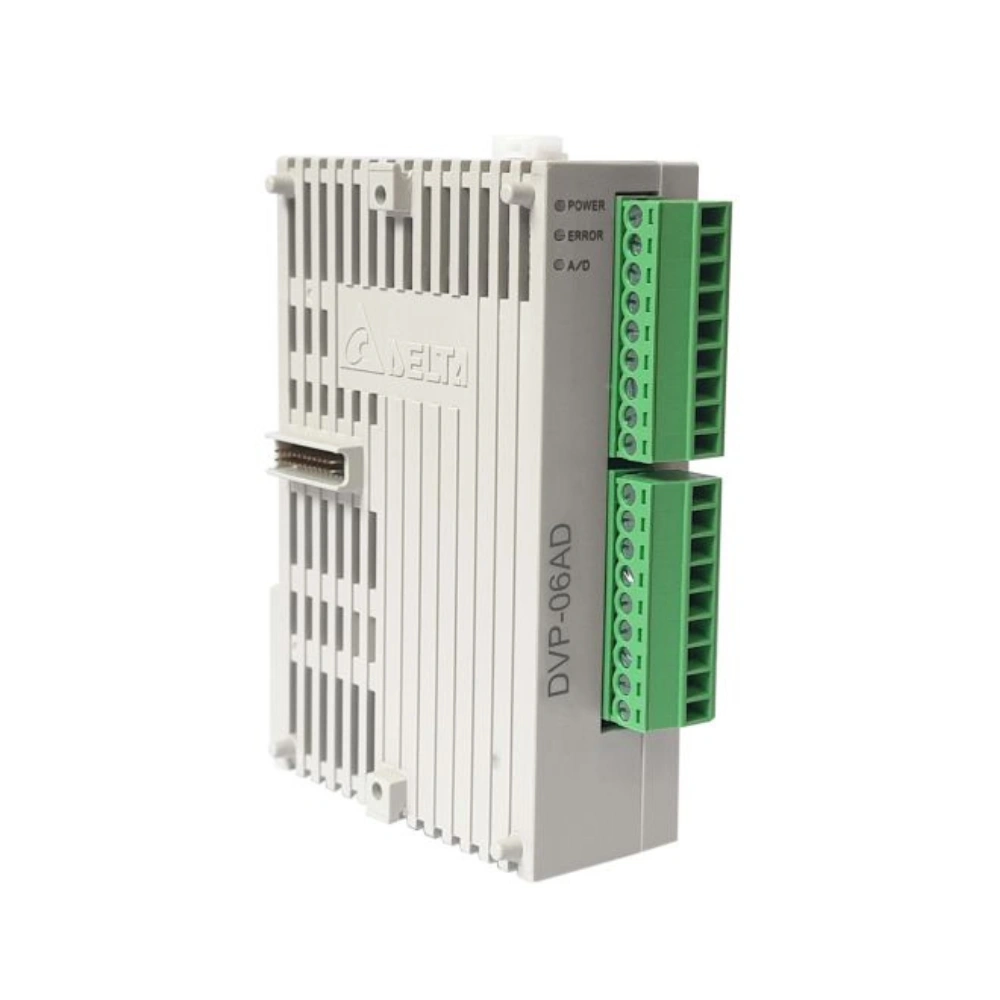Delta (DVP-S Series) PLC Extension Module Analog Input Right-side Connectable 6 Points 14-bit Resolution Built-in RS-485 Interface Single-ended mode Power Supply 24V DC DVP06AD-S
