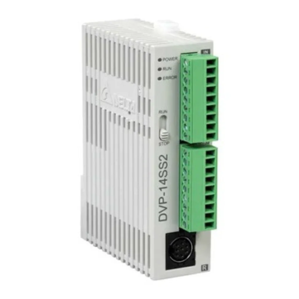 Delta (DVP-S Series) PLC Main Unit 32-bit CPU with 8k Steps 8 Digital Inputs and 6 Digital Outputs - Relay RS-232 and RS-485 Ports Power Supply 24V DC