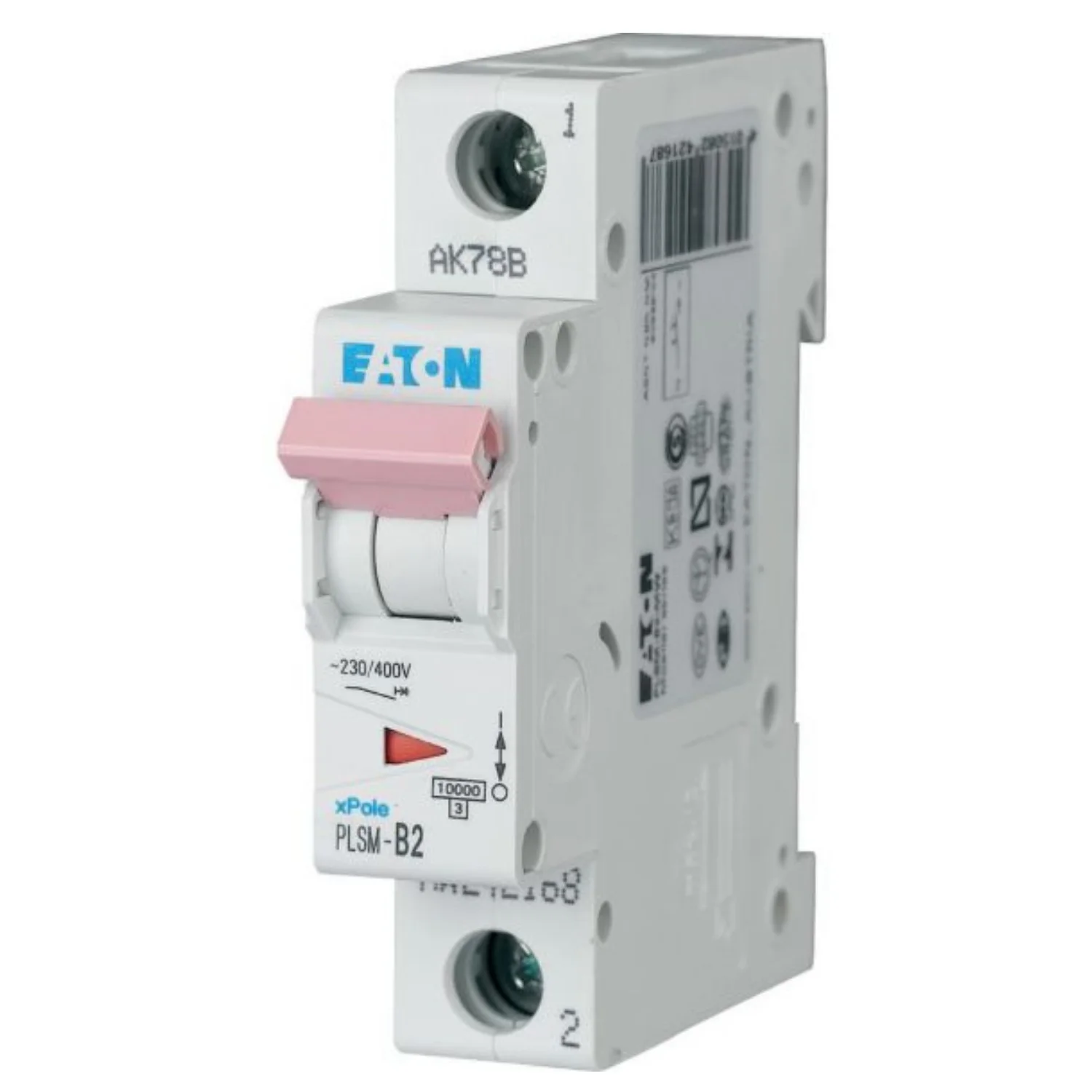 Eaton PLSM MCB 2 A 1 Pole 10 kA C-Curve MCB PLSM-C2