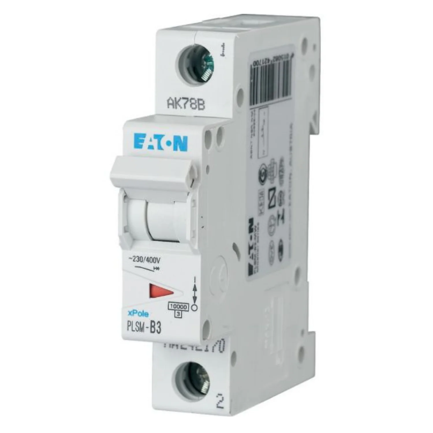 Eaton PLSM MCB 3 A 1 Pole 10 kA C-Curve MCB PLSM-C3