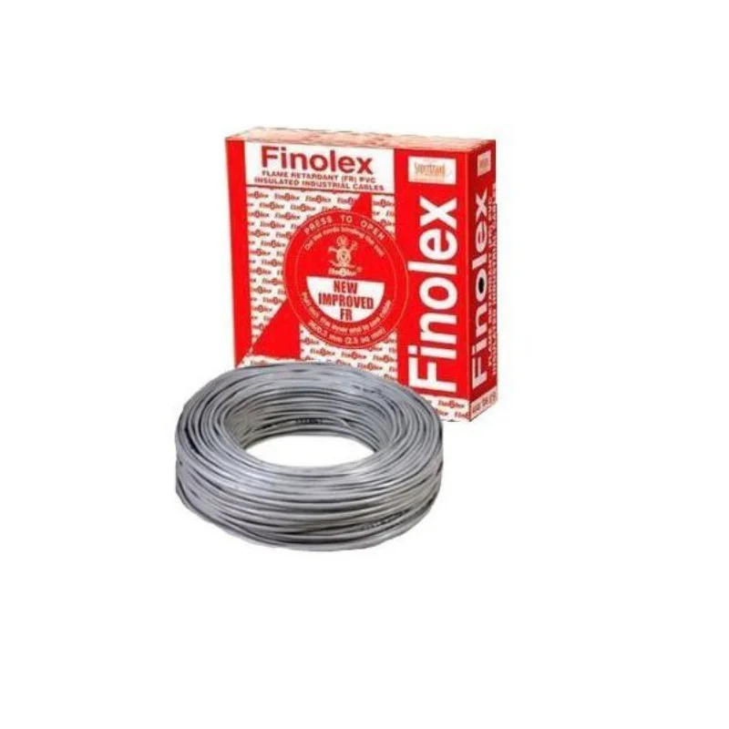 Finolex 0.75 sq.mm Single Core Copper Flexible Cable Grey PVC PVC FR (Flame Retardant) 1400207