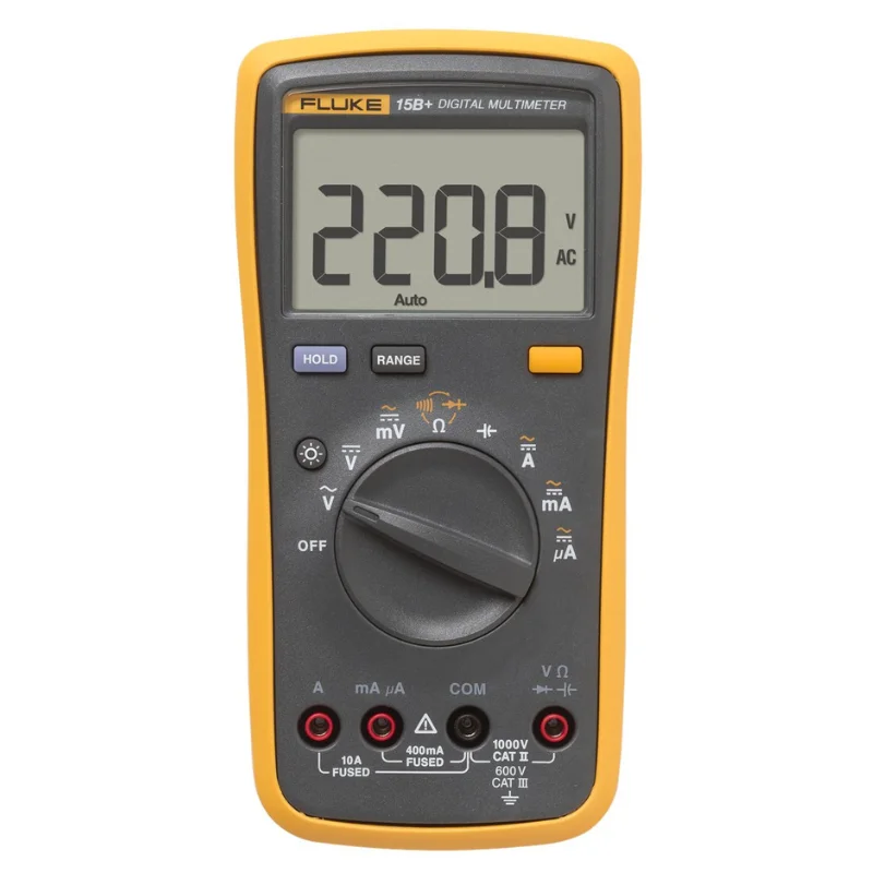 Fluke 15B+ Digital Multimeter 1000 V AC/DC, 10 A AC/DC
