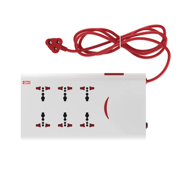 GM Modular G-Magic E-Book Spike Guard 6 International Socket, With Master Switch