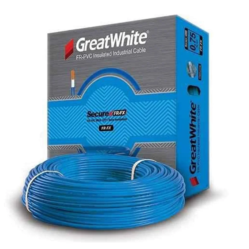 Great White 1 Sq.mm Single Core Copper Flexible Cable Blue PVC FR (Flame Retardant) GWFR1SQCUFLBL
