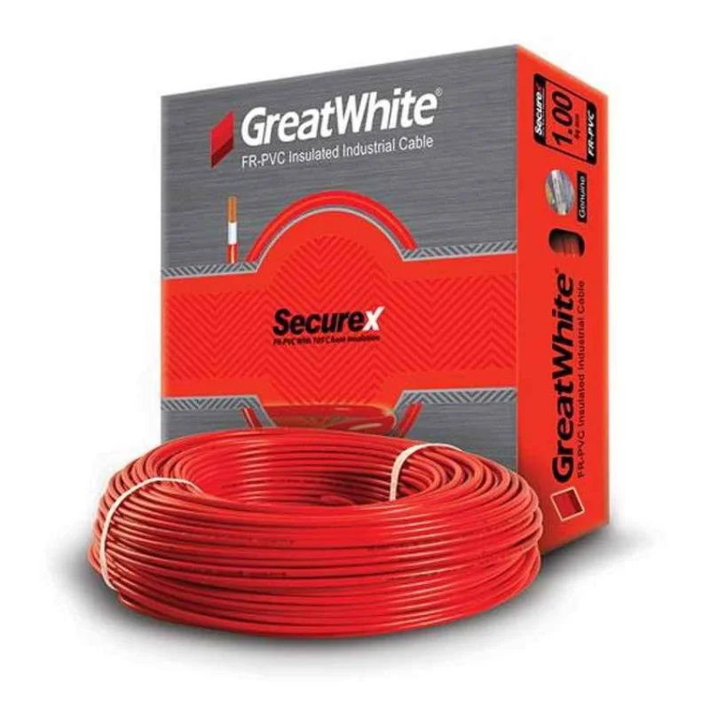 Great White 1.5 Sq.mm Single Core Copper Flexible Cable Red PVC FR (Flame Retardant) GWFR1.5SQCUFLR