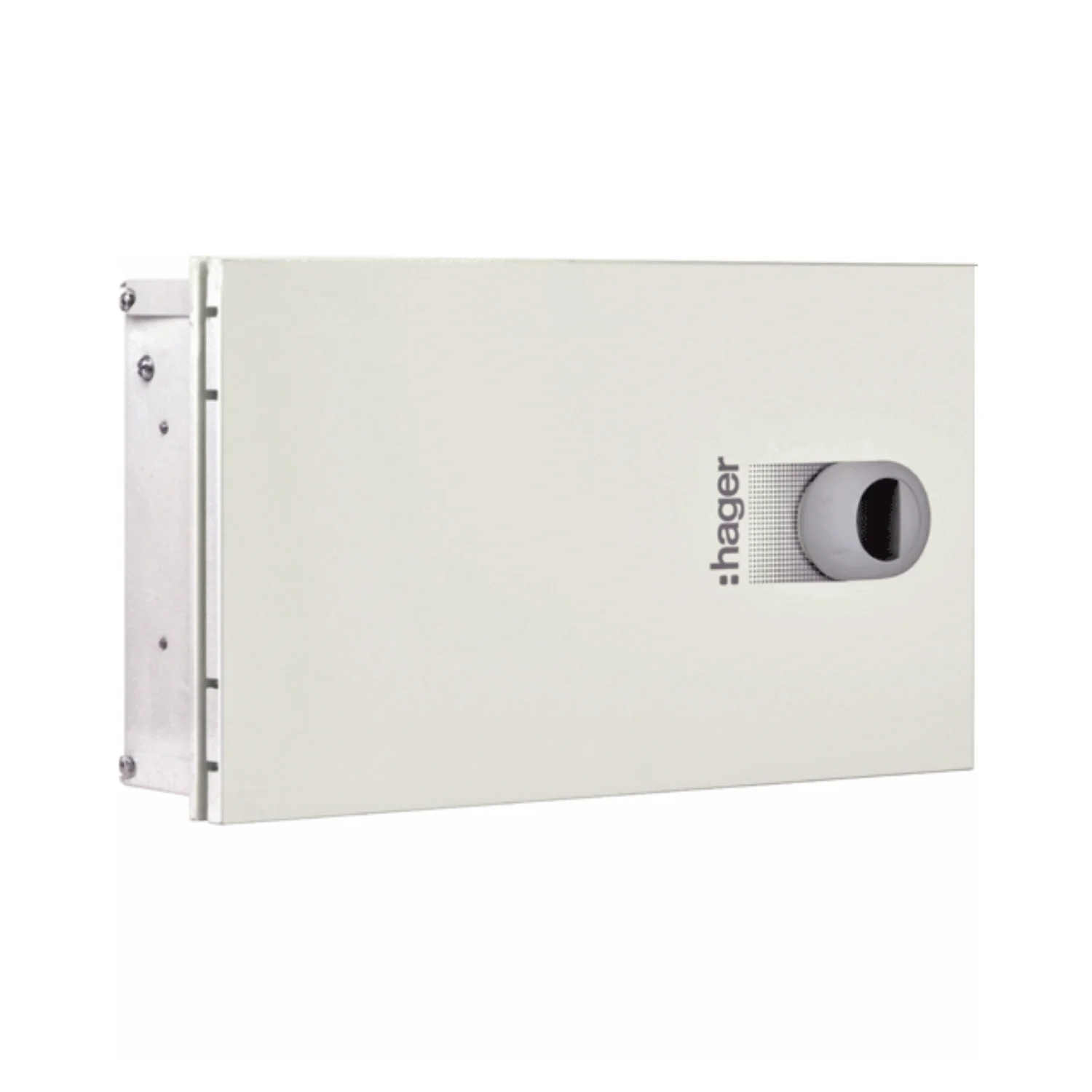 Hager Novello+ Distribution Board 4 Way 4 Module SPN Double Door - Plain IP 43 VYS04D