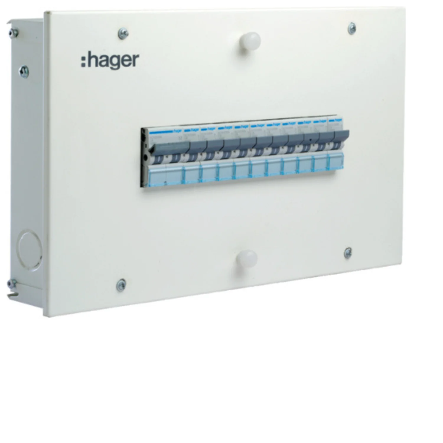 Hager Novello+ Distribution Board 6 Way 6 Module SPN Single Door IP 30 VYS06C