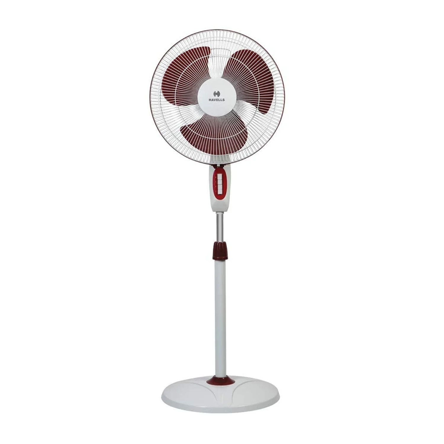 Havells Accelero HS Pedestal Fan 400 Mm (16"), White Red FHSACHSWHR16