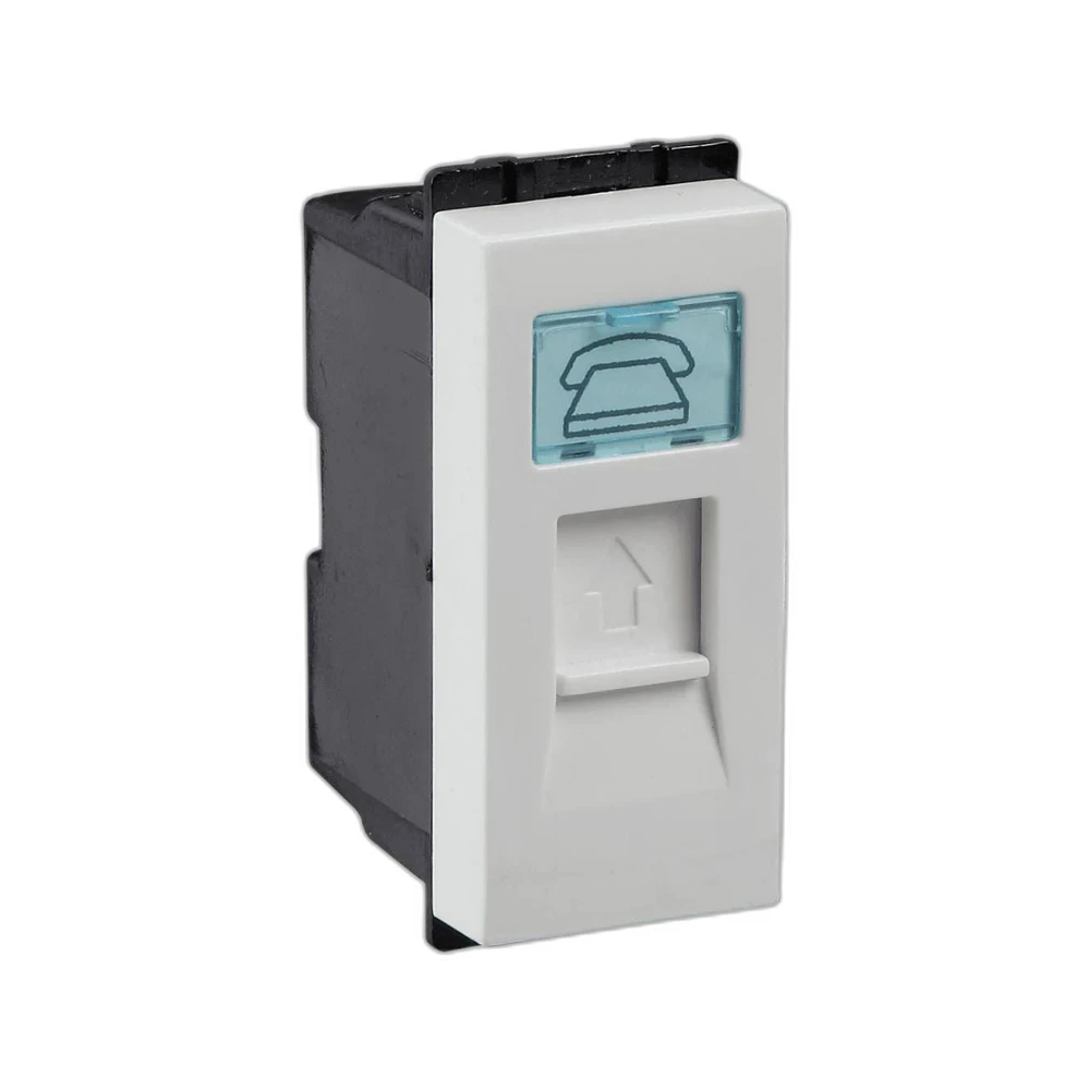 Havells Crabtree Athena Chalk White Computer Jack RJ 45 (Cat 6) 1 Module ACAKJWW451
