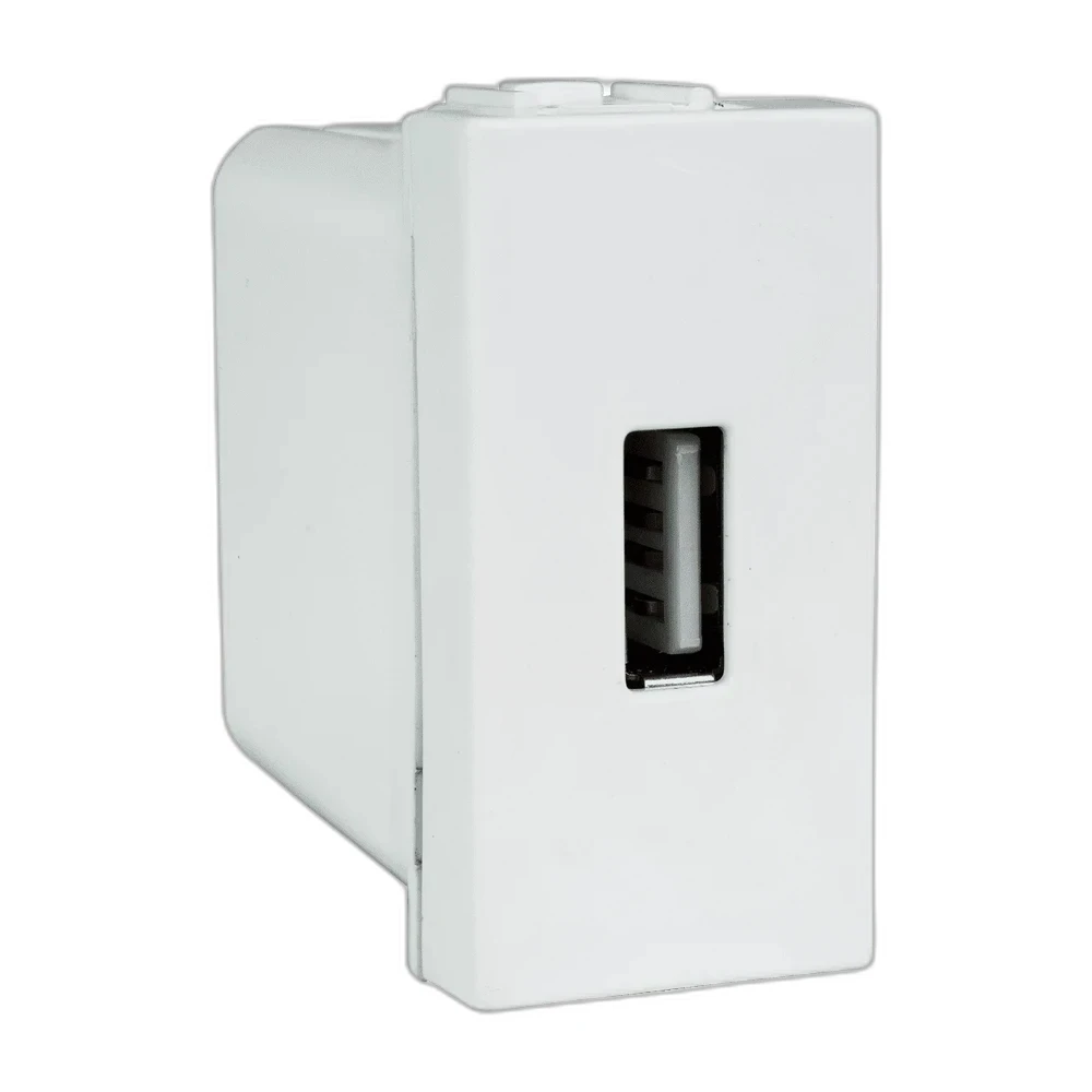 Havells Crabtree Fabio White USB Charger 2.1 A 1 Module Type C AHFKRXW002