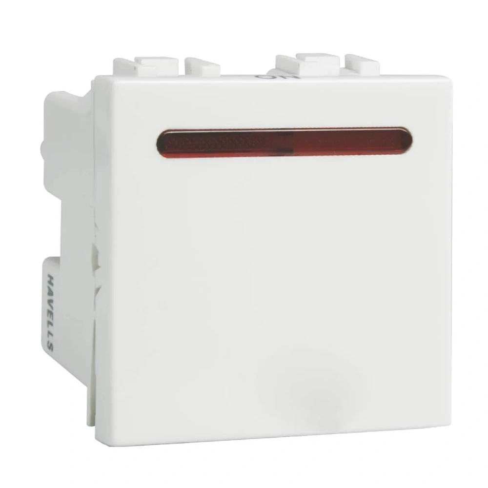 Havells Crabtree Murano White Soft Mega DP Switch 32 A 2 Module 1 Way With Indicator ACUSDXW321