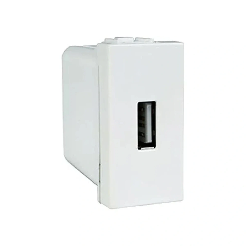Havells Crabtree Murano White USB Charger Ducor 2.1 A 1 Module Type C ACUKRXW002