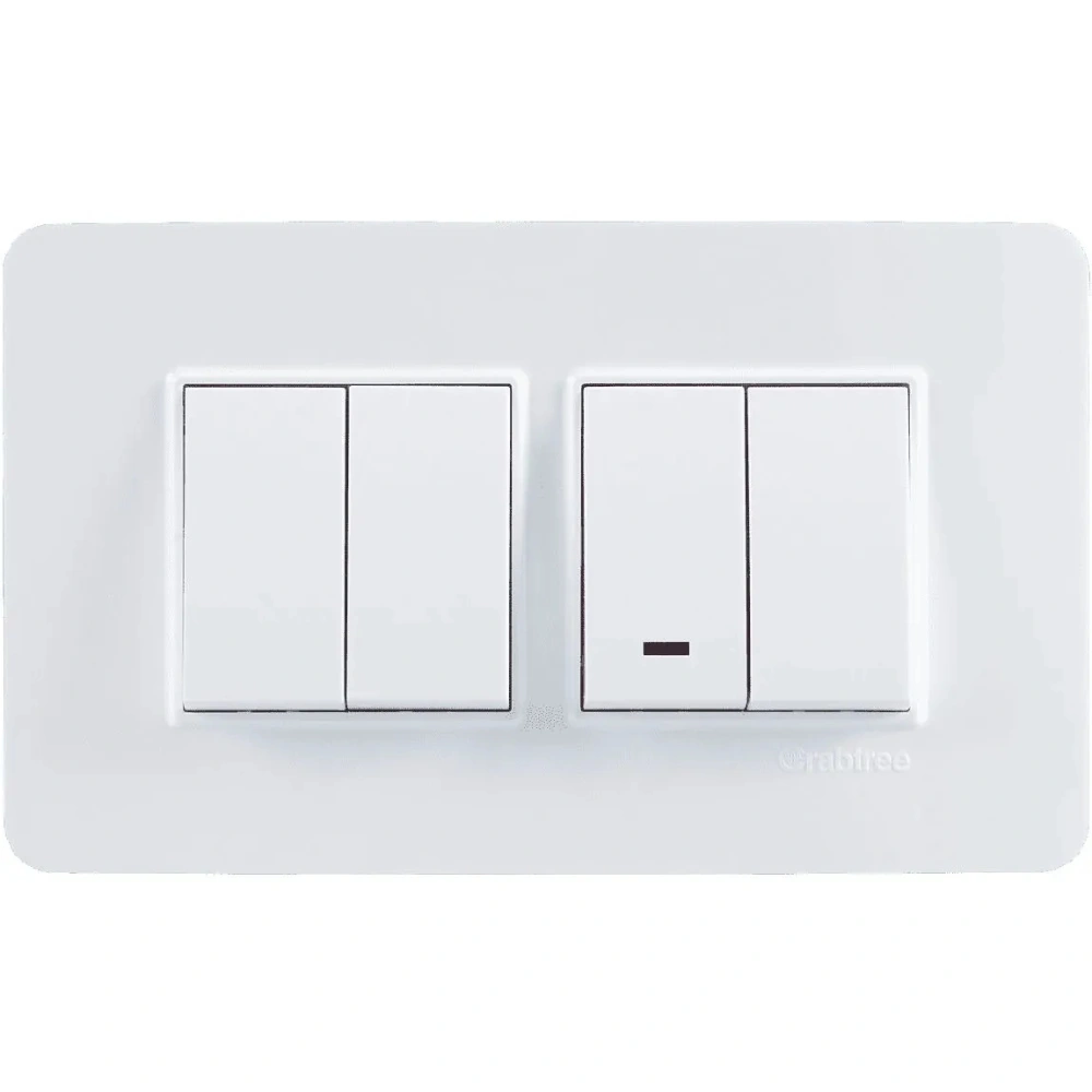 Havells Crabtree Signia 4 Module White Modular Combined Cover Plate ACWPLCWV04