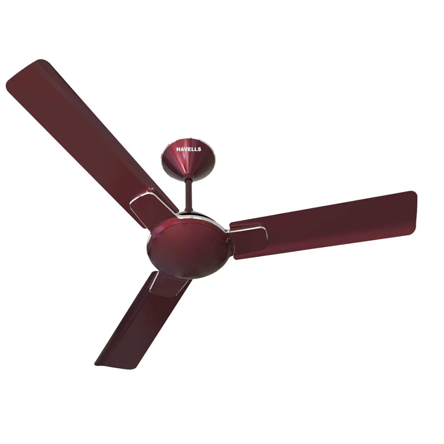 Havells Enticer Decorative Ceiling Fan 1200 mm (48"), Maroon-Chrome, 3 Blade FHCENSTMAC48