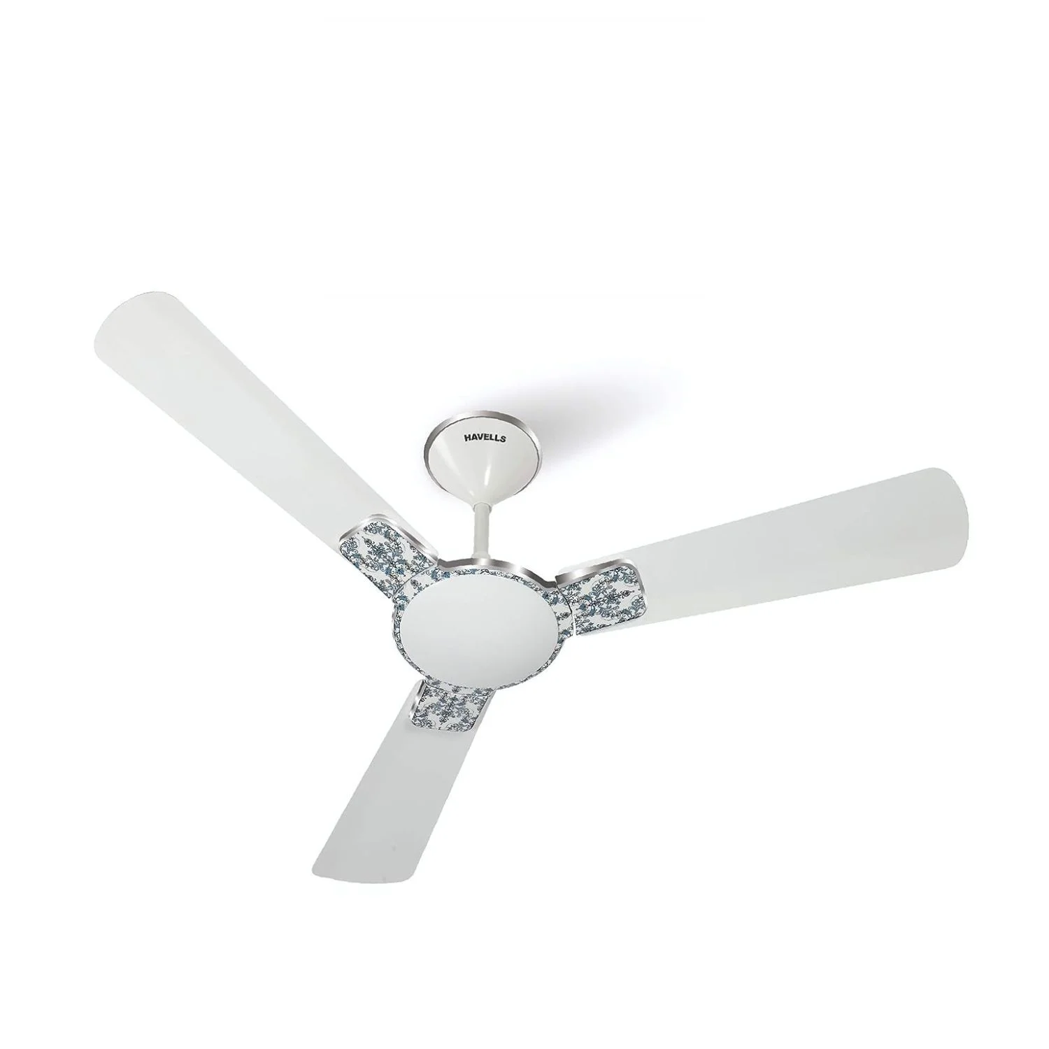 Havells Enticer Art Limited Edition Decorative Ceiling Fan 1200 mm (48"), Metallic White, 3 Blade FHCEASTPWH48
