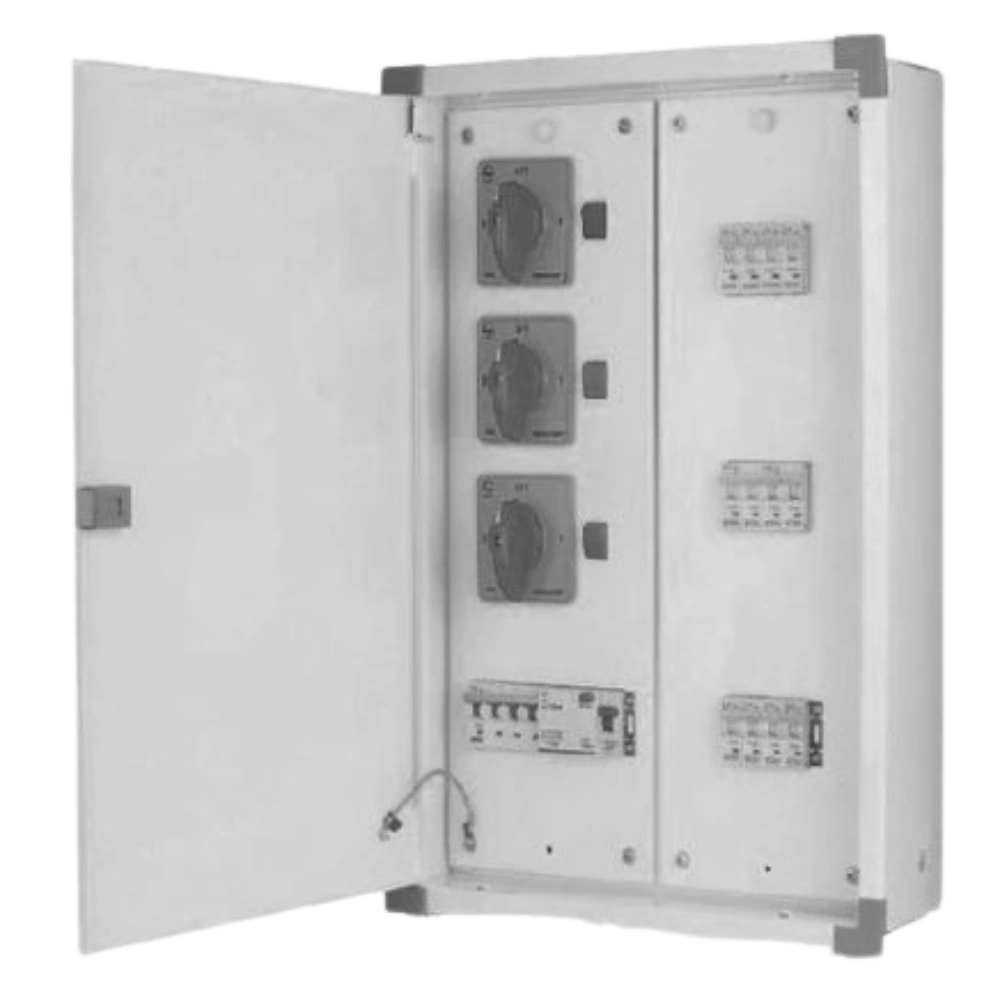 Havells Euro II Distribution Board 40 A 8 Way 8 IC Phase Selector Vertical Double Door With Rotary Switches DHDSNVDRZ08040