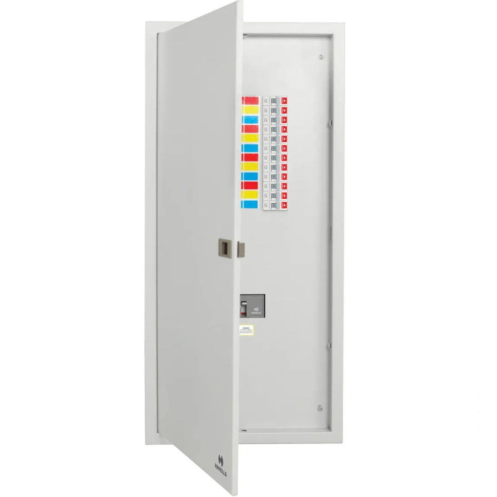 Havells Euro II Distribution Board Vertical MCCB Incomer 12 Way TPN Suitable For MCCB/RCCB/Isolator DHDLVDRWGOFO12