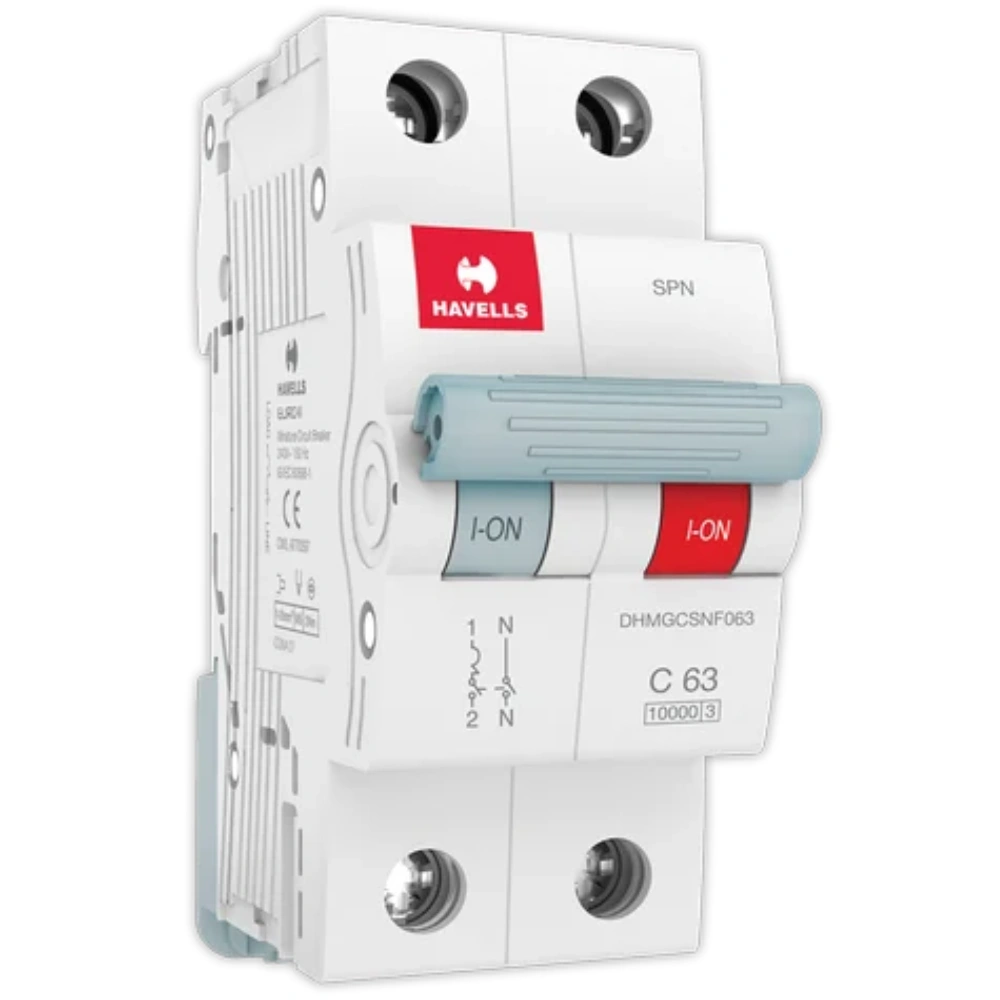 Havells Euro II MCB 10 A 1 Pole+N 10 kA C-Curve DHMGCSNF010