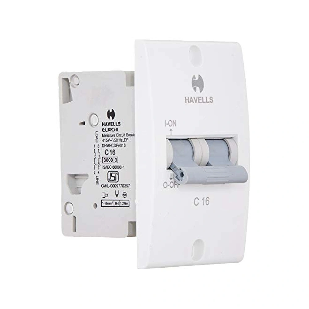 Havells Euro II Mini MCB 25 A 2 Pole 3 kA C-Curve DHMNCDPA025