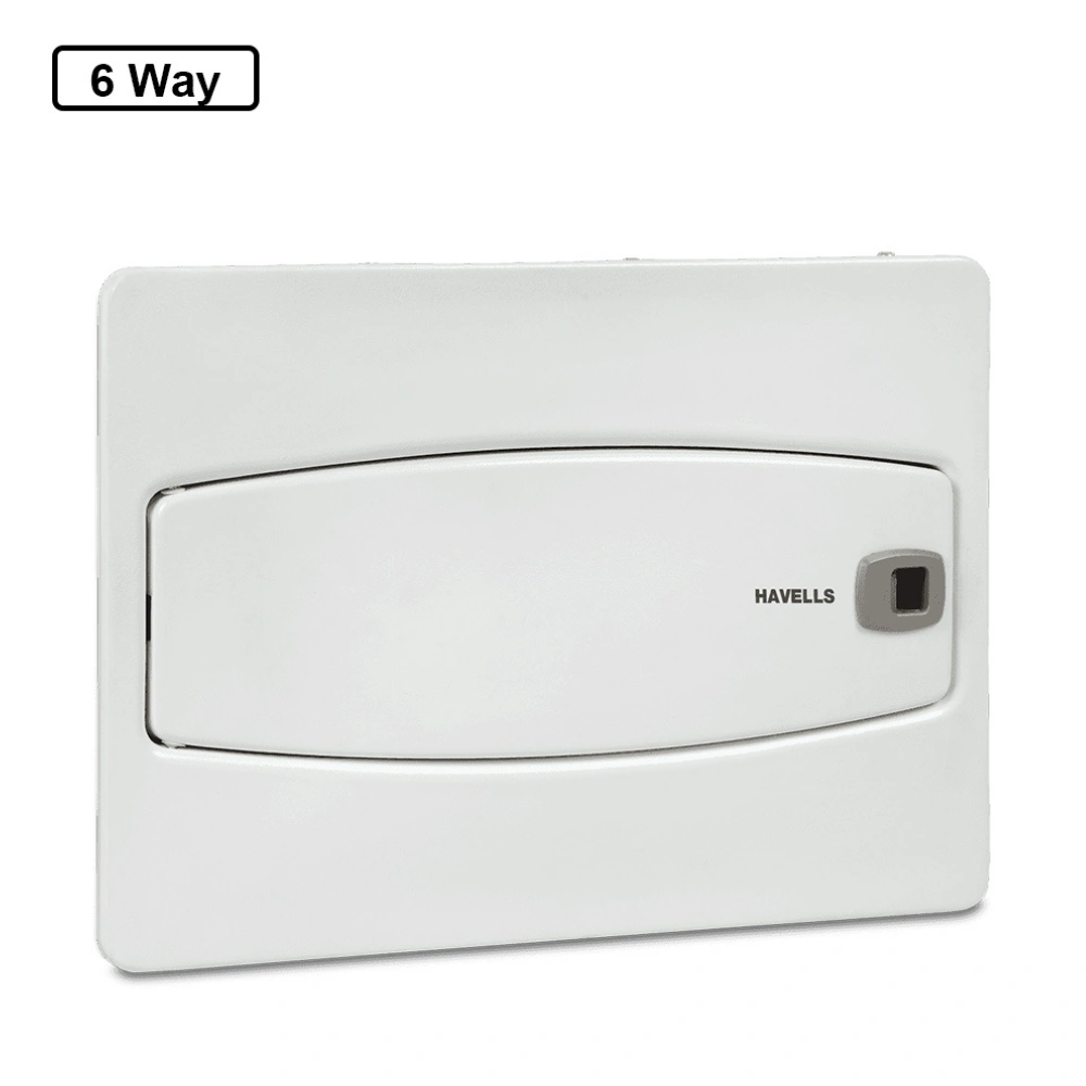 Havells Euro II QVE Plus Distribution Boards 6 Way SPN QVE Plus Single Door DHDMSHODOW06