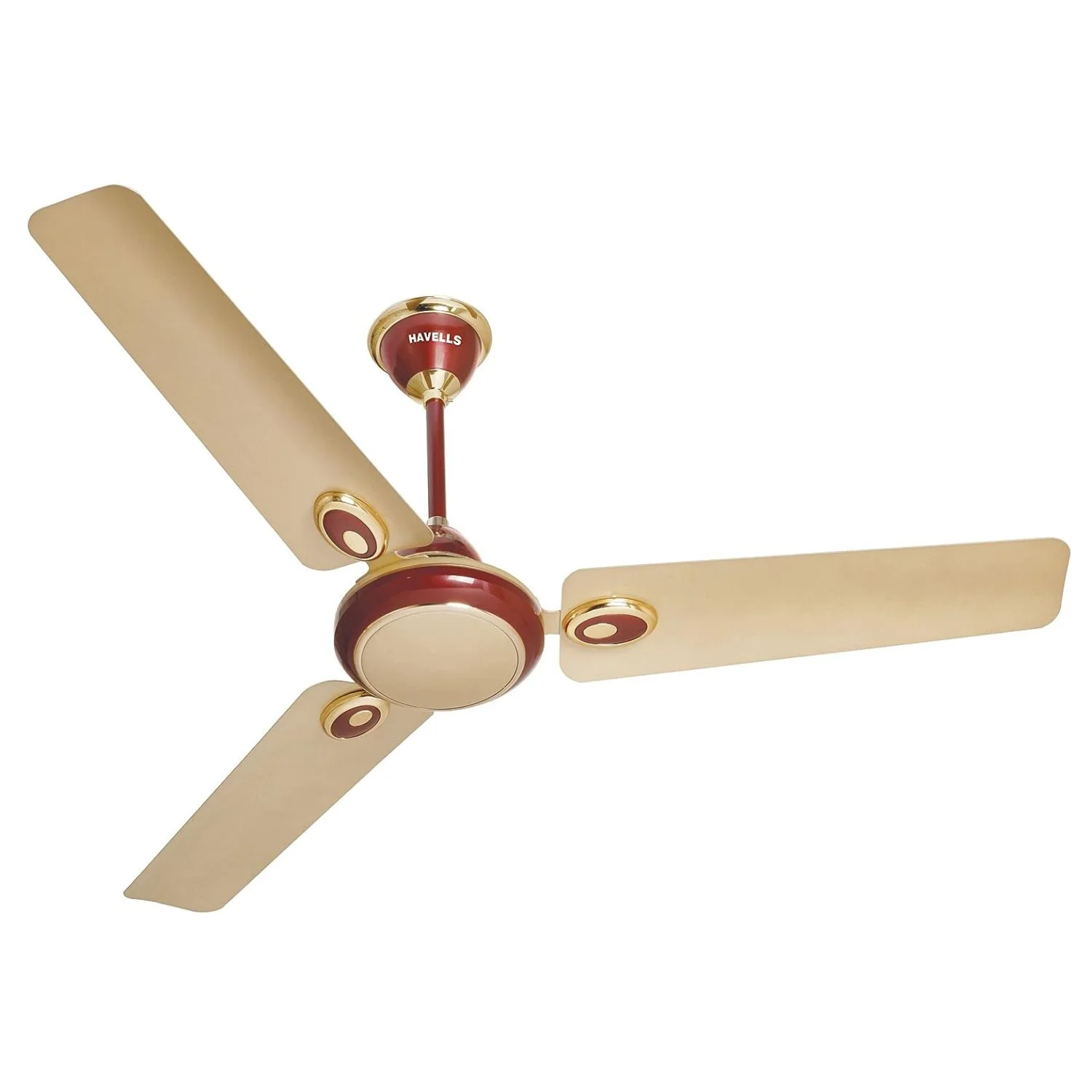 Havells Fusion Decorative Ceiling Fan 1400 mm (56"), Beige Wine Red, 3 Blade FHCFUSTWRD56