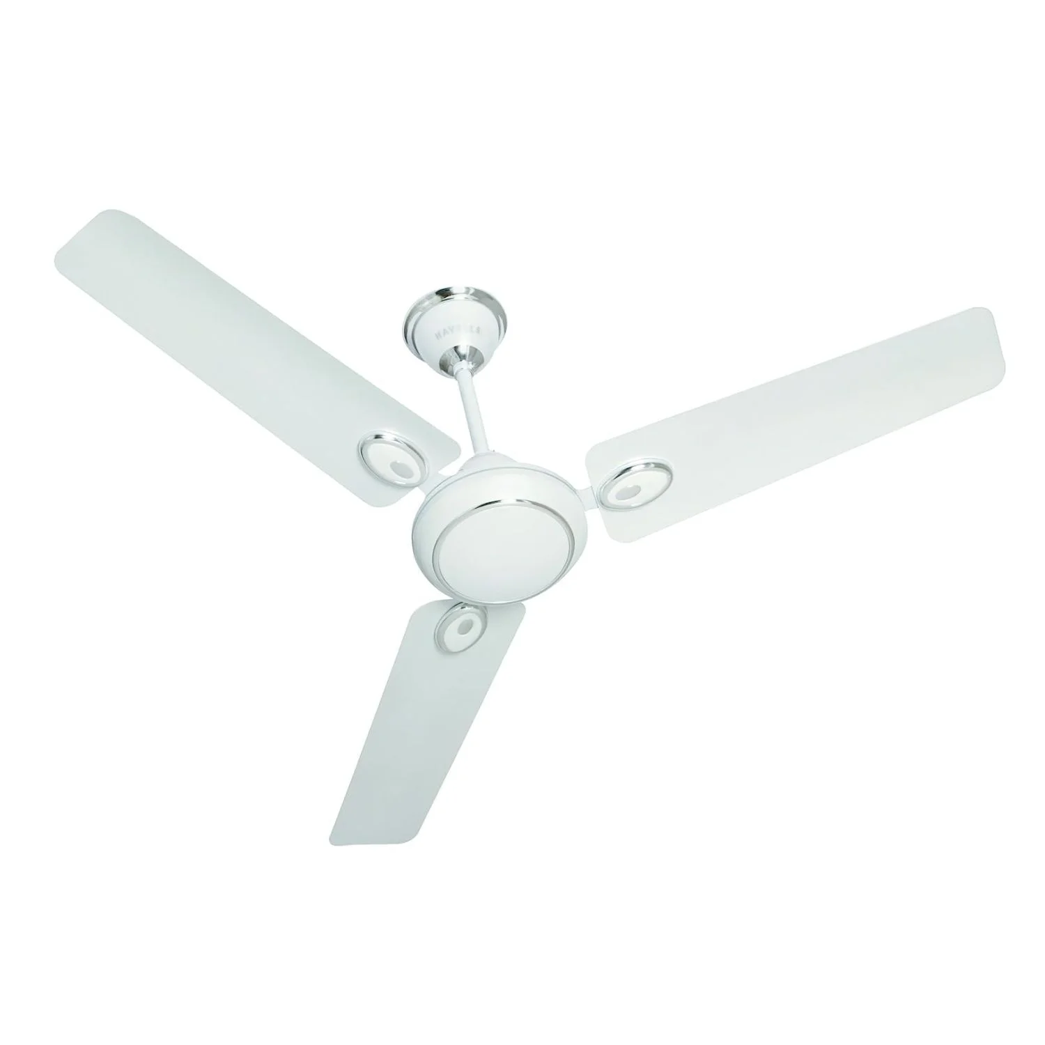 Havells Fusion Decorative Ceiling Fan 1400 mm (56"), Pearl White Silver, 3 Blade FHCFUSTPWS56