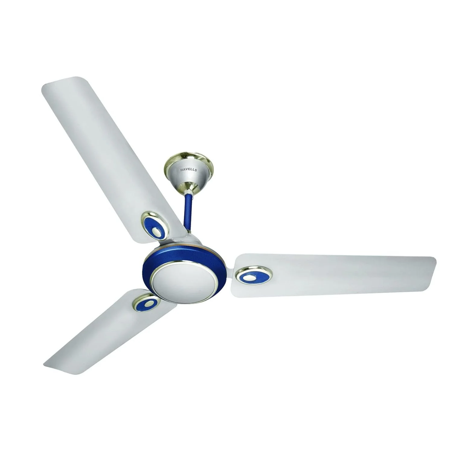 Havells Fusion Decorative Ceiling Fan 1400 mm (56"), Silver Blue, 3 Blade FHCFUSTSBL56