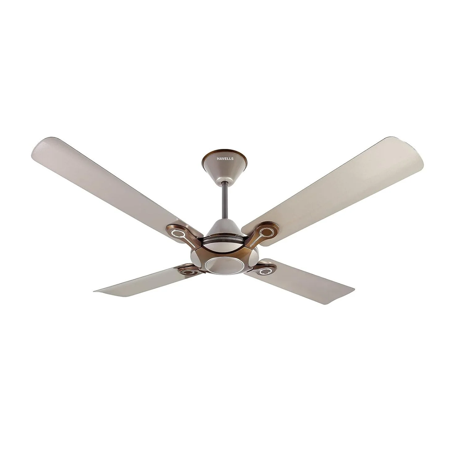 Havells Leganza Decorative Ceiling Fan 1200 mm (48"), Mist Honey, 4 Blade FHCLESTMIH48