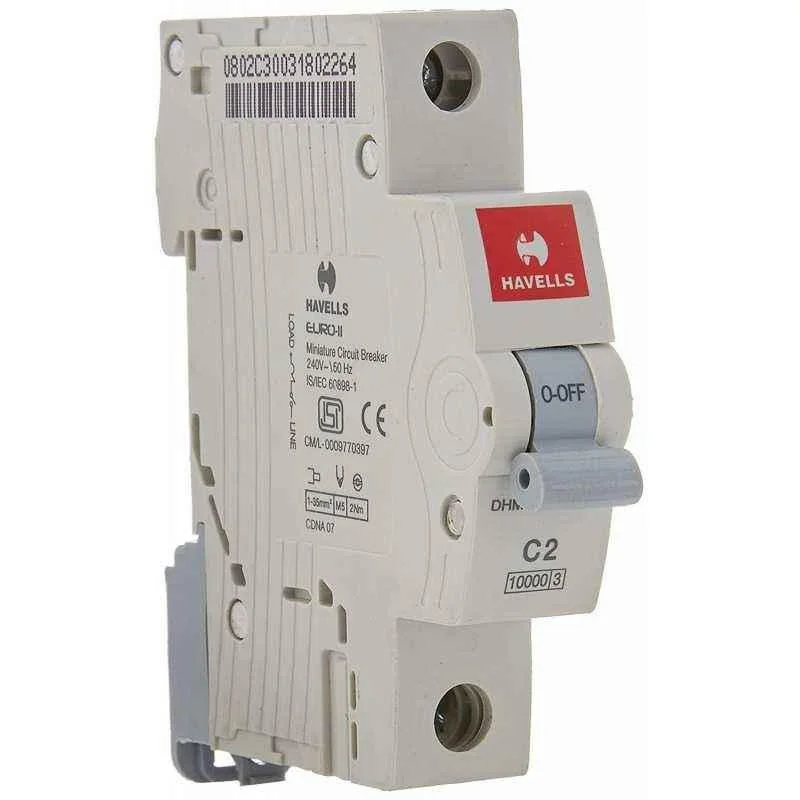 Havells Euro II MCB 20 A 1 Pole 10 kA C-Curve MCB DHMGCSPF020