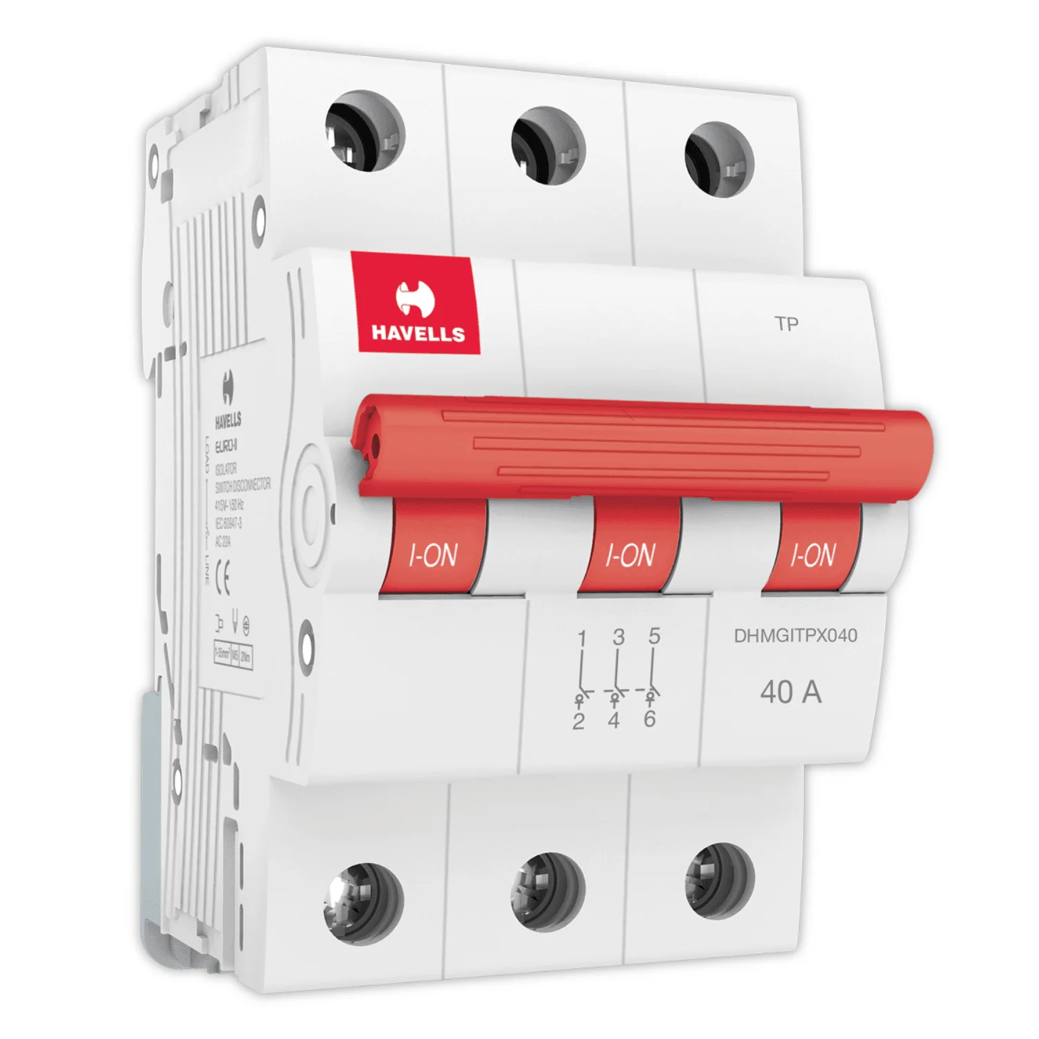 Havells Euro II MCB Isolator 63 A 3 Pole MCB DHMGITPX063