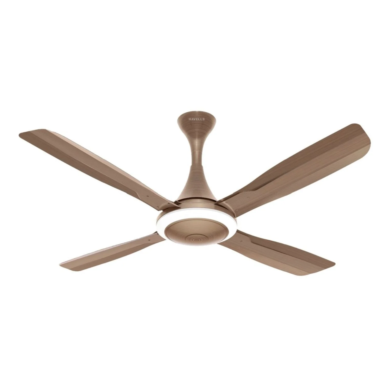 Havells Urbane Premium LED Underlight Ceiling Fan 1320 mm (52"), Antique Copper, 4 Blade FHCURSTACU52