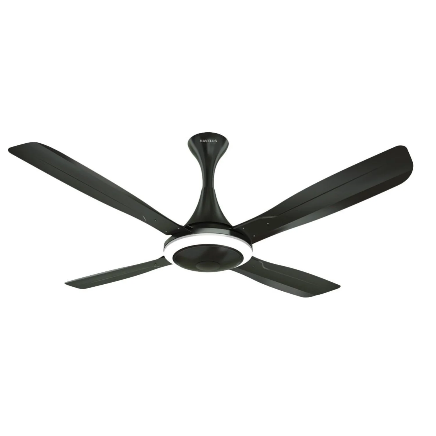 Havells Urbane Premium LED Underlight Ceiling Fan 1320 mm (52"), Black Nickel, 4 Blade FHCURSTBLN52