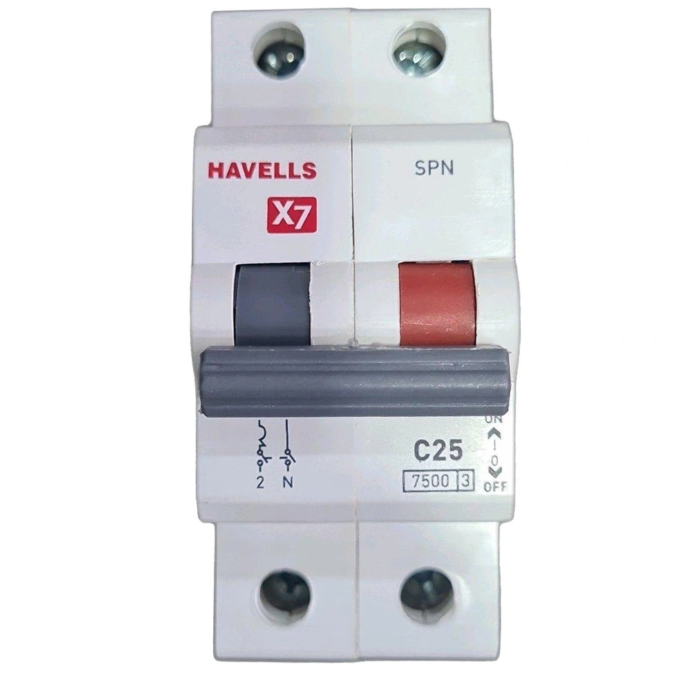 Havells X7 MCB 32 A 1 Pole+N 7.5 kA C-Curve DHMYCSNM032