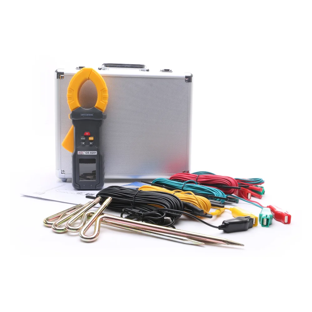 HTC Instruments CE-8201 Clamp on Ground Resistance Tester 1200Î© with Current Measurement 40 A