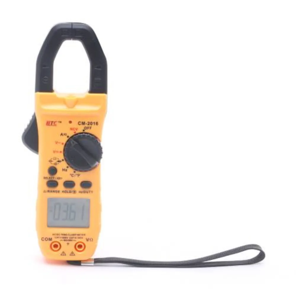 HTC Instruments CM-2016 AC/ DC Digital Clamp Meter with Temperature & Frequency 750 V AC, 500 V DC, 600 A AC/DC