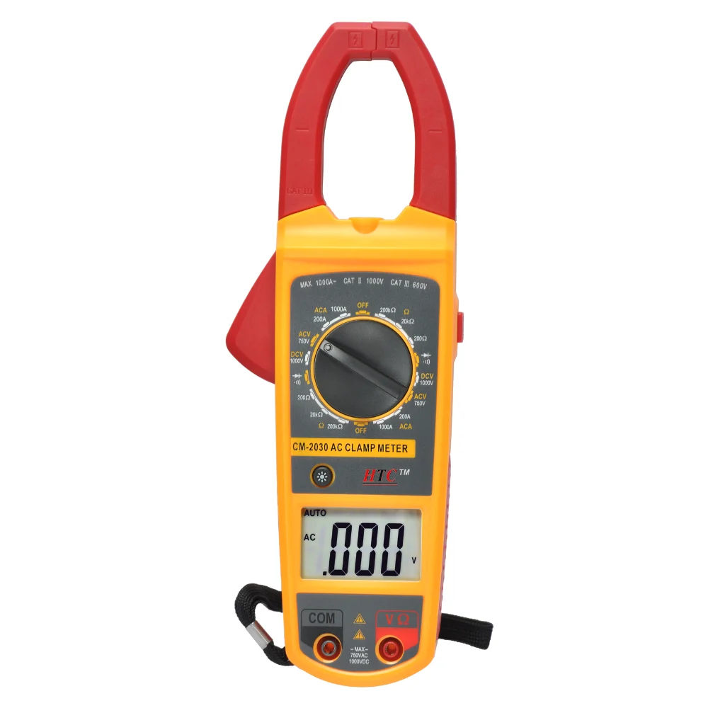 HTC Instruments CM-2030 Digital Clamp Meter 750 V AC, 1000 V DC, 1000 A AC