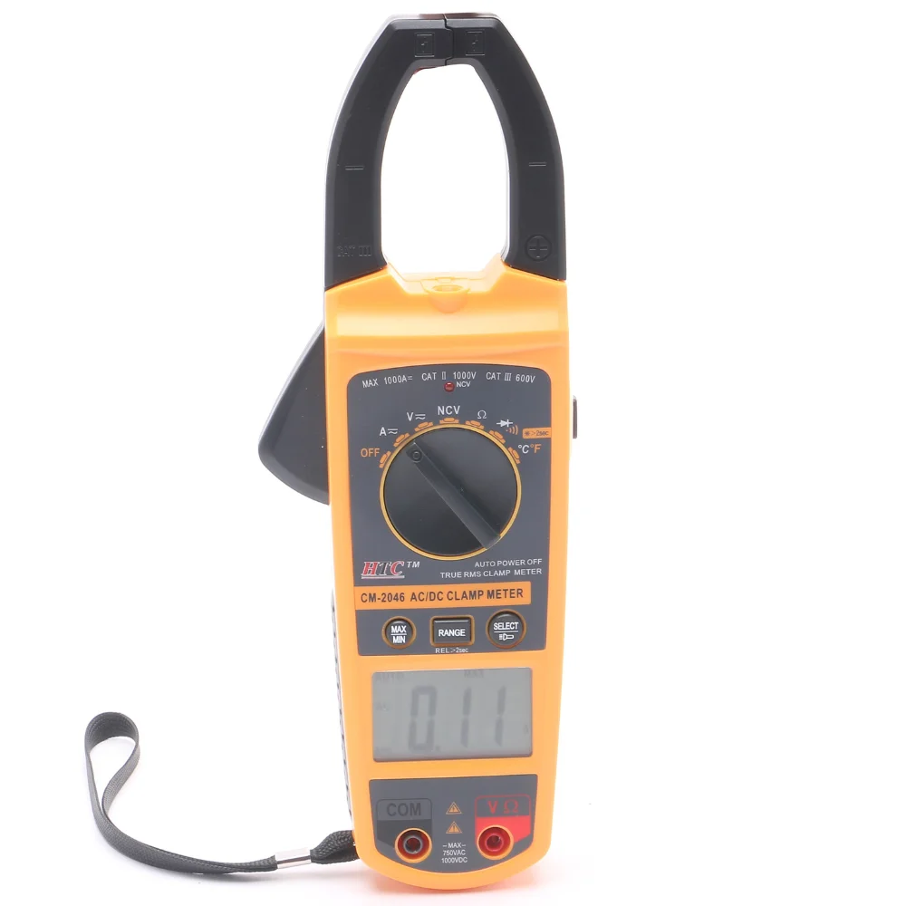 HTC Instruments CM-2046 Digital Clamp Meter 750 V AC, 1000 V DC, 1000 A AC/DC