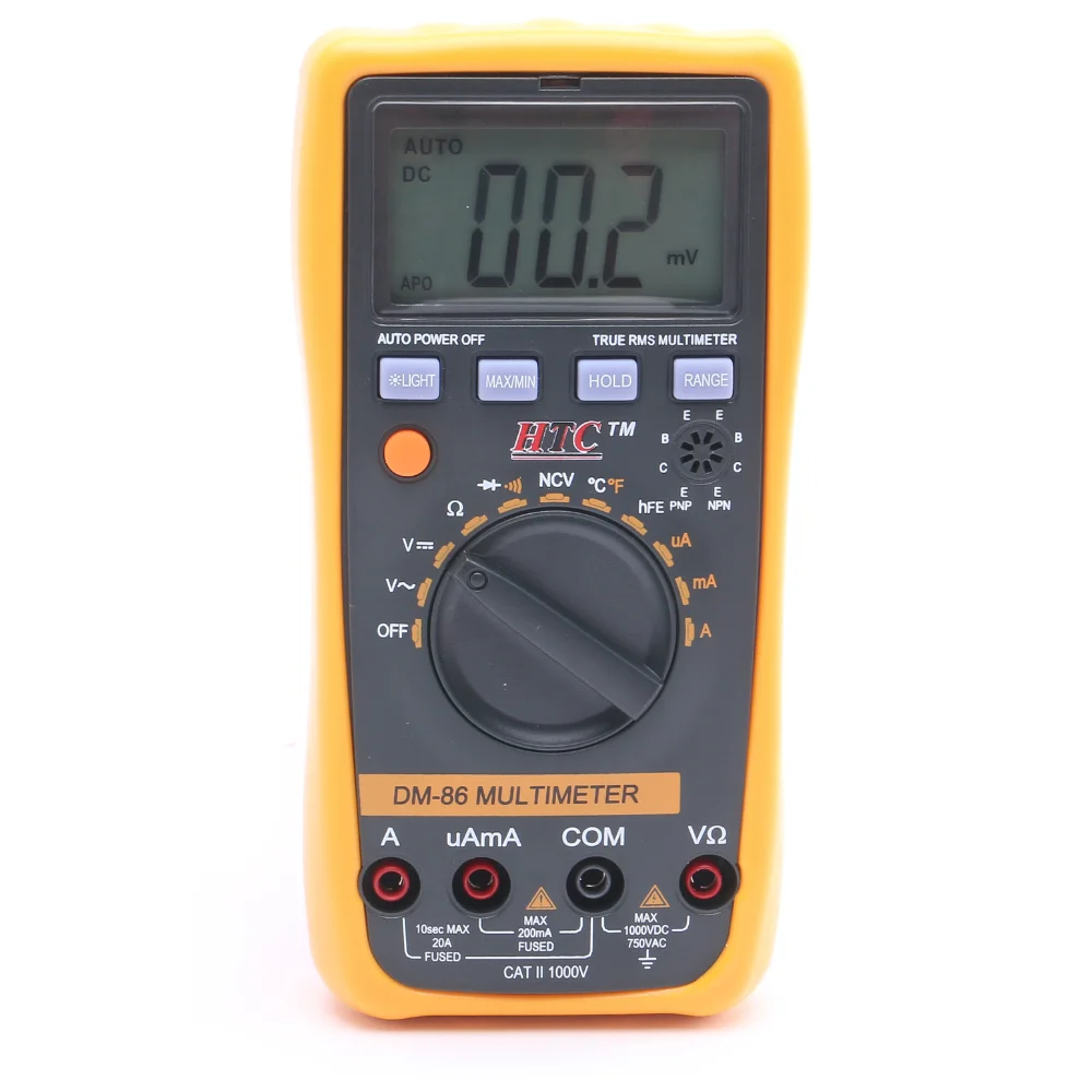 HTC Instruments DM-86 Digital Multimeter 750 V AC, 1000 V DC, 20 A AC/DC