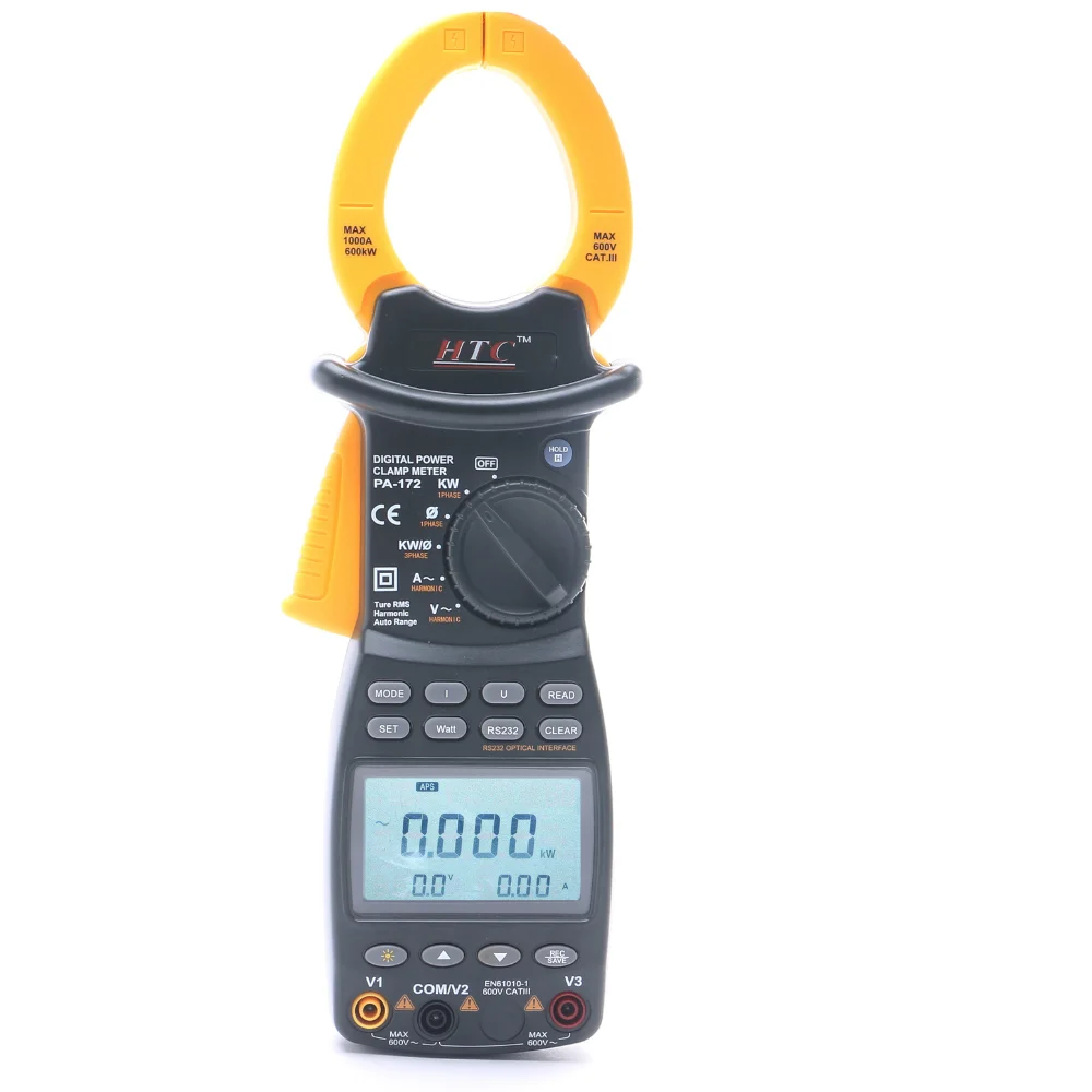 HTC Instruments PA-172 Power Clamp Meter with Hormonics 600 V AC, 1000 A AC