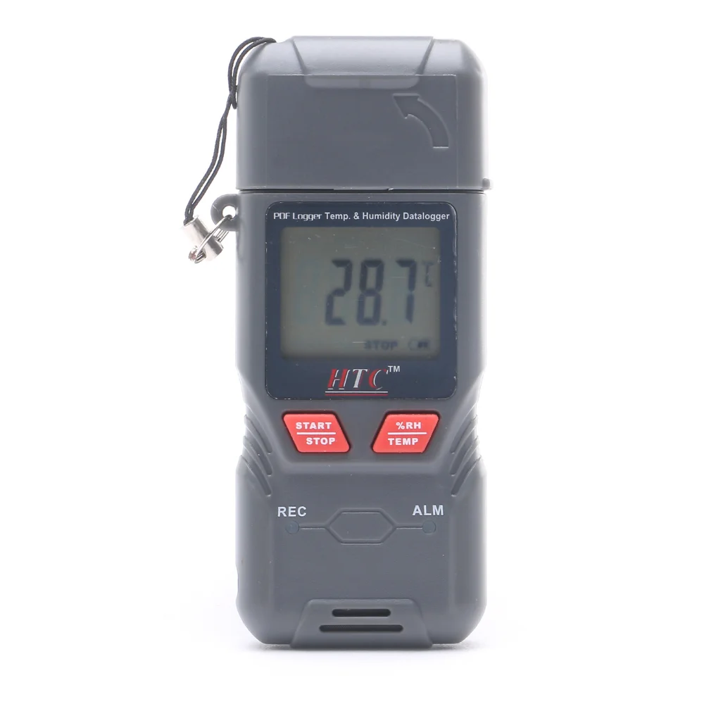 HTC Instruments-L2 PDF LOG Temperature and Humidity Data Logger with PDF Report, 70°C
