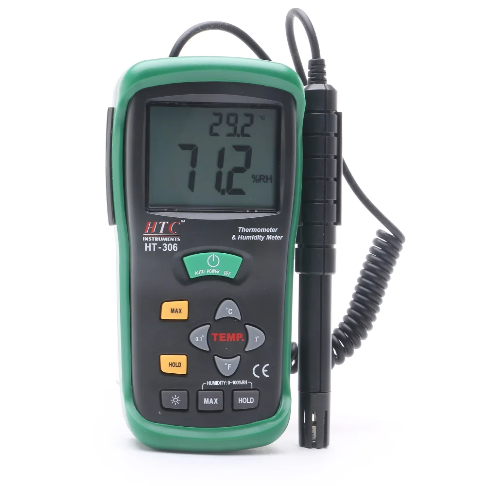 HTC Instruments 306 K-Type Temperature Humidity Meter 1000°C