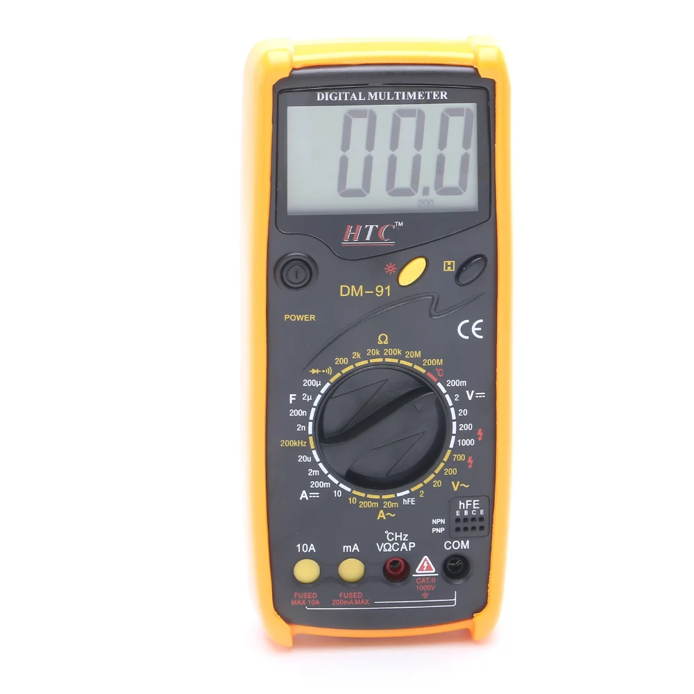 HTC Instruments DM-91 Terminal Interlock Digital Multimeter 700 V AC, 1000 V DC, 10 A AC/DC